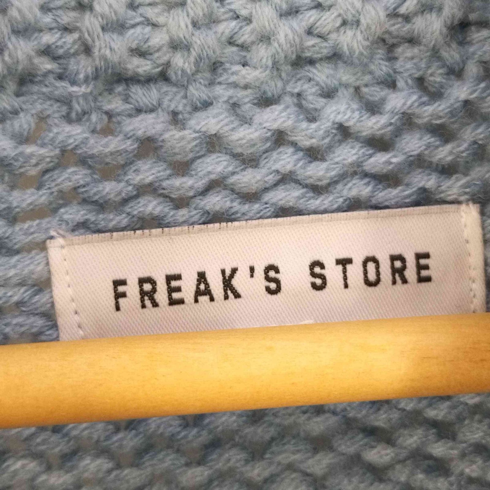 フリークスストア FREAKS STORE ALASKA ウルフ刺繍 ローゲージ ジップ 