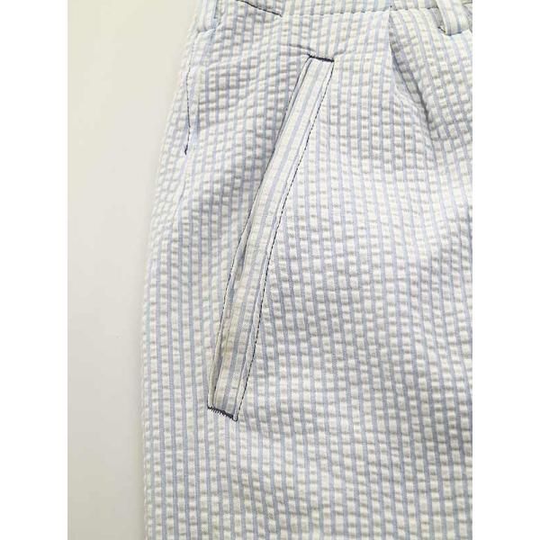 18ss 美品■sulvam■シアサッカー ボンテージ パンツ サルエル調 M 18ss 美品□sulvam□シアサッカー ボンテージ パンツ サルエル調