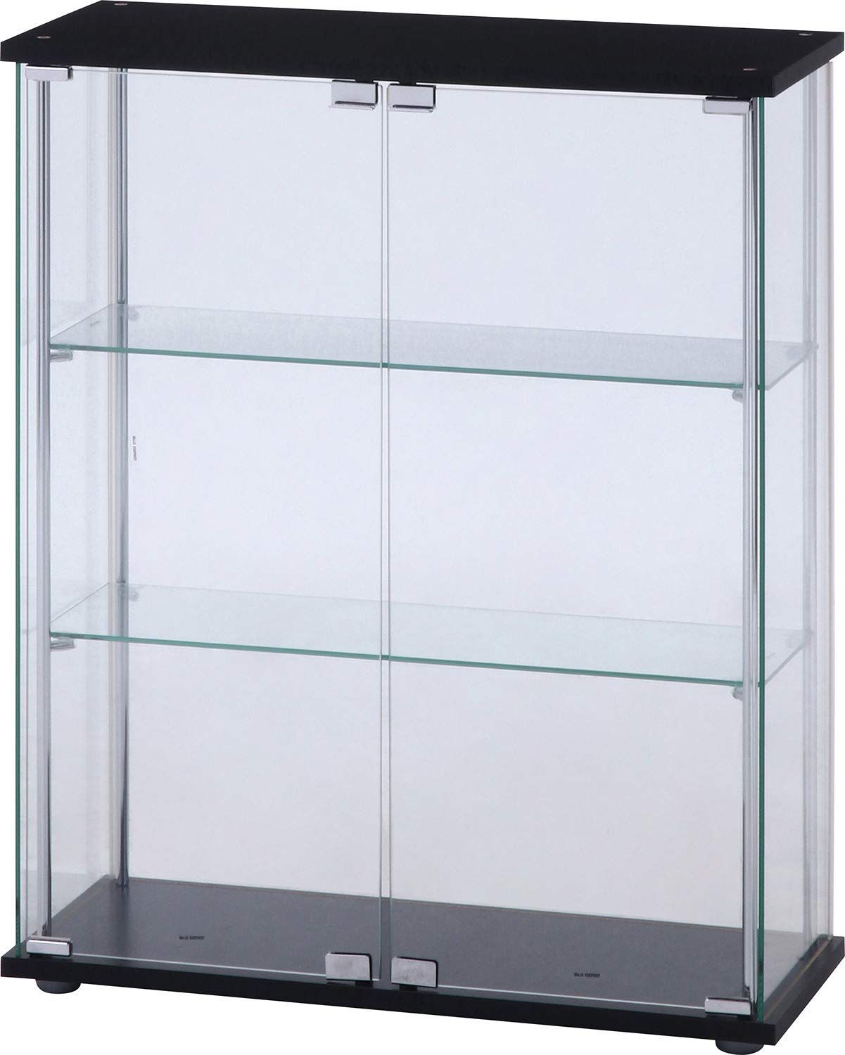 組立商品 全面ガラス ワイドタイプ 99479 強化ガラス ブラック 幅70×奥行28×高さ86cm 3段 フィギュアケース ケース 不二貿易