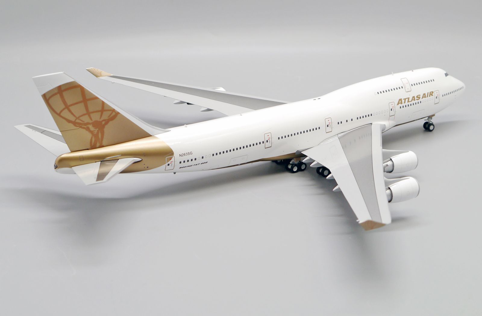 航空機・ヘリコプター JC Wings 1:400 Atlas Air B747-400 N263SG Jcwings アトラス航空 747-400 N263SG 1/200 - メルカリ