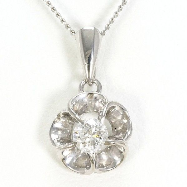 PT900 PT850 ネックレス necklace ダイヤ 0.19 総重量約2.4g 約40cm