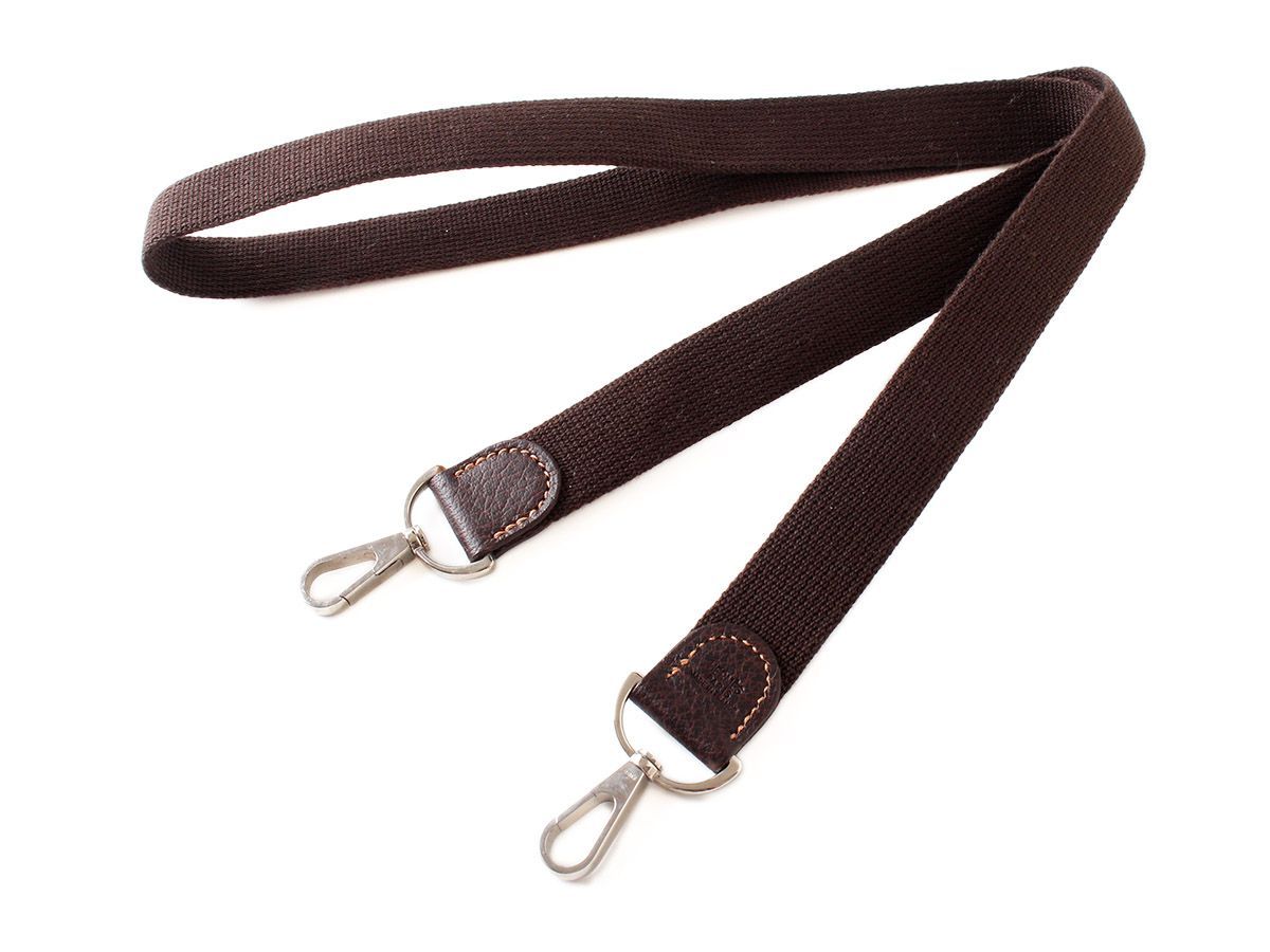 HERMES エルメス ショルダーストラップ レザー ブラウン シルバー金具