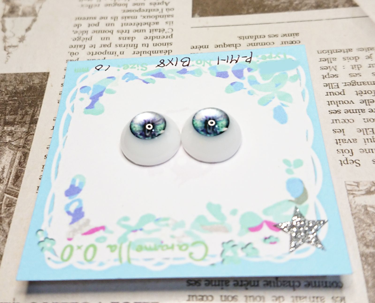 プチブライスサイズ　アクリルレジンアイ　10/6mm プチブライス用のドールアイを作る【虹彩〜半球完成】 - Whatever!