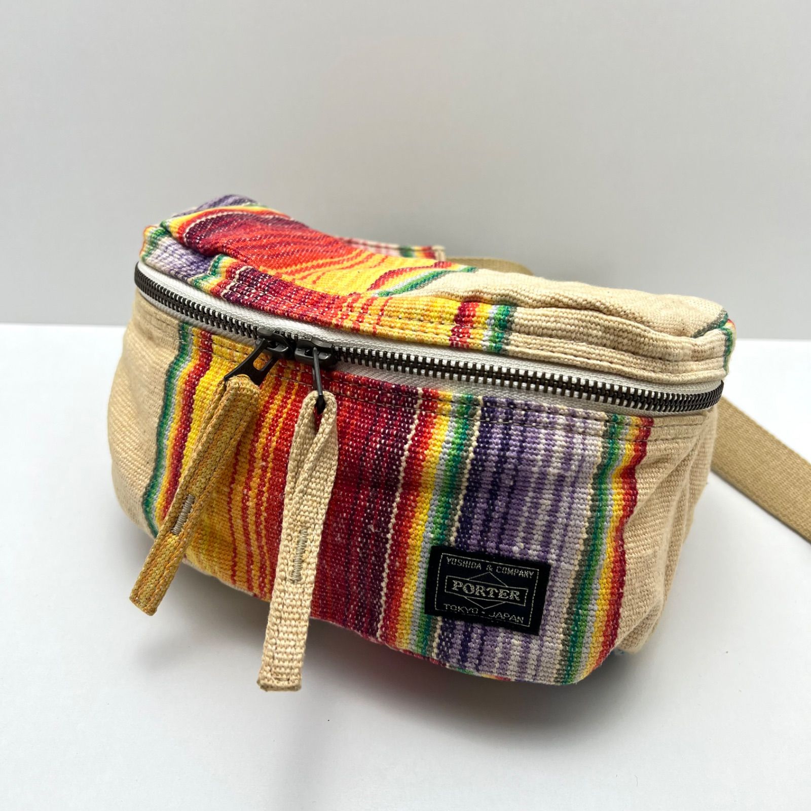 PORTER BEAMS artesania Guatemala fabric waist bag RARE ポーター