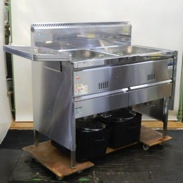 代引不可 2020年製 マルゼン LP ガス 2槽 フライヤー MGF-23WK 23L×2 W103D60H80 25 cm プロパン 揚面積W470×D440mm 72kg SKLAD-KIRPICHA_RU