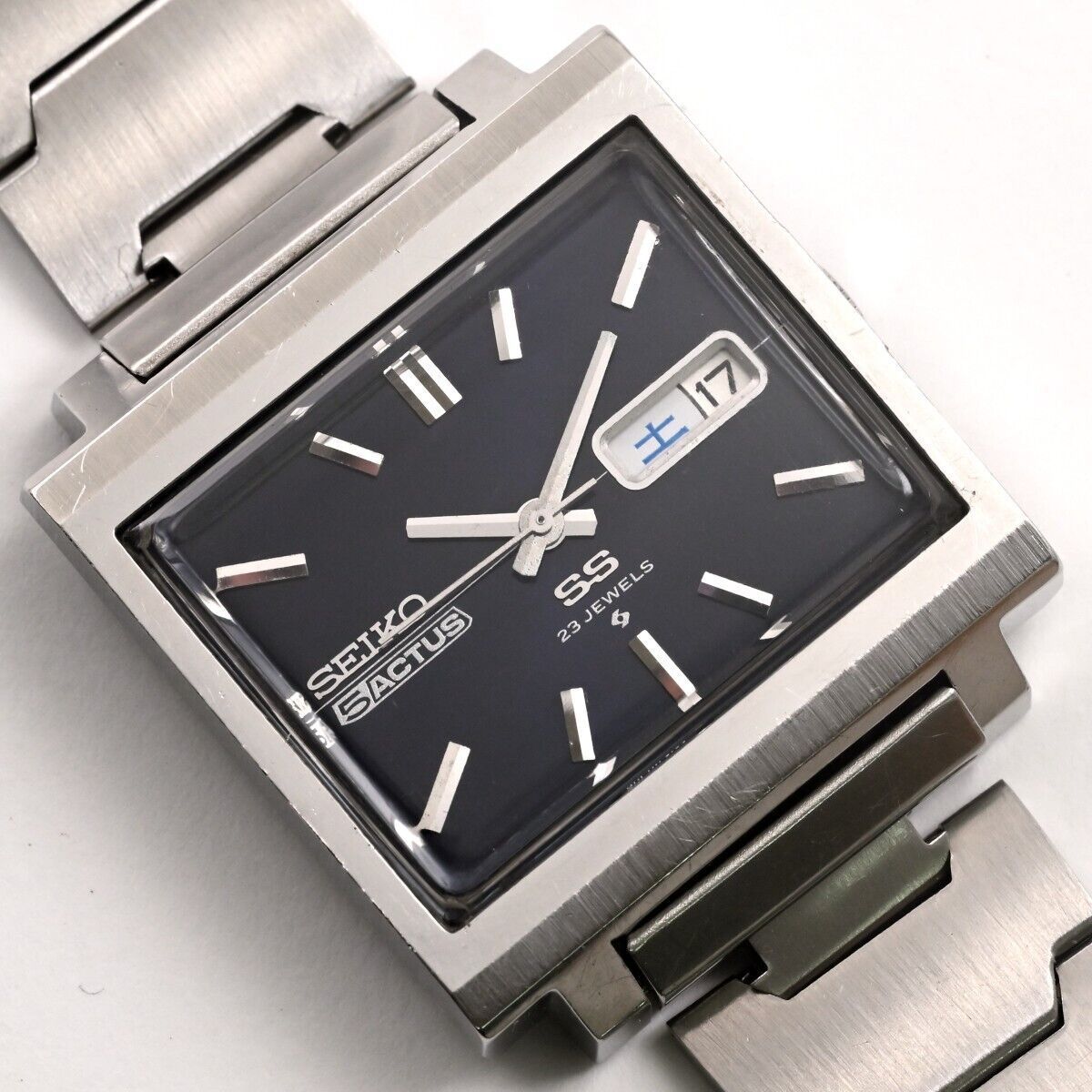 SEIKO】セイコー 5 ACTUS 23 jewels TV Screen Dark Blue Dial Day 