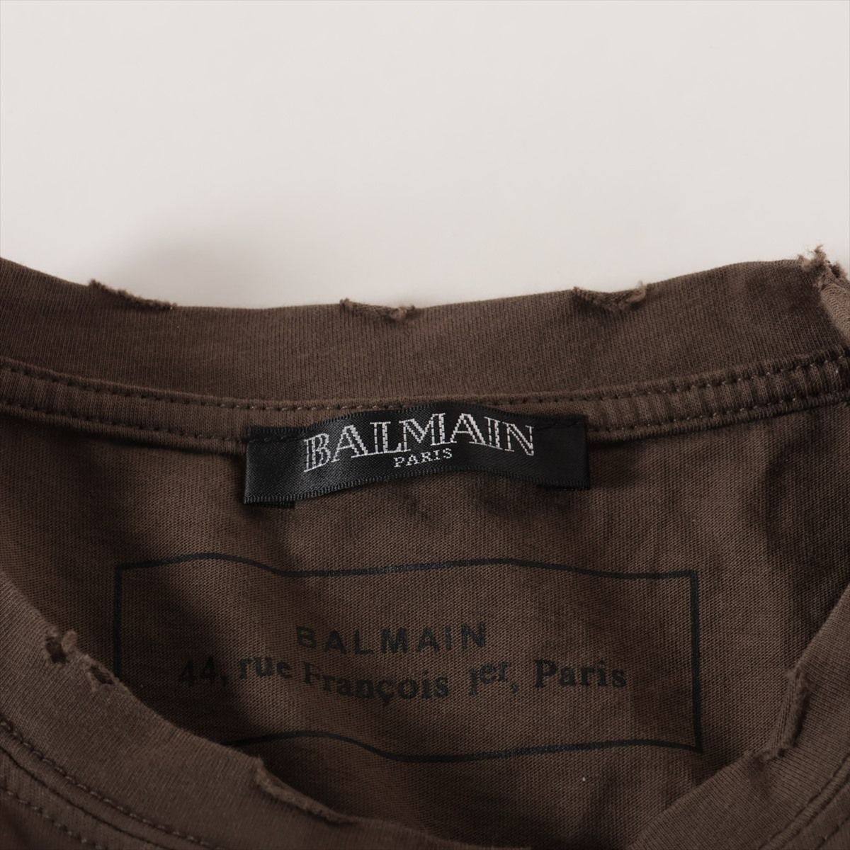 BAL MAIN バルマン ダメージ加工 Tシャツ メンズ 半袖 カーキ - メルカリ