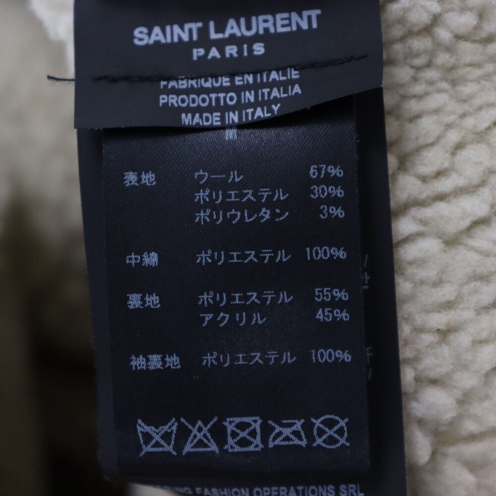 さ*だ様 SAINT LAURENT テディ プリーツ加工レッドジャケット 46 saint laurent 】名作サンローランのテディジャケット 3style