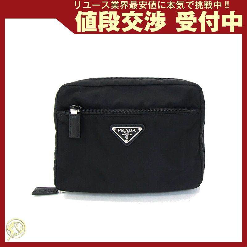 プラダ ポーチ 2NA017 ブラック ナイロン 中古 - メルカリ