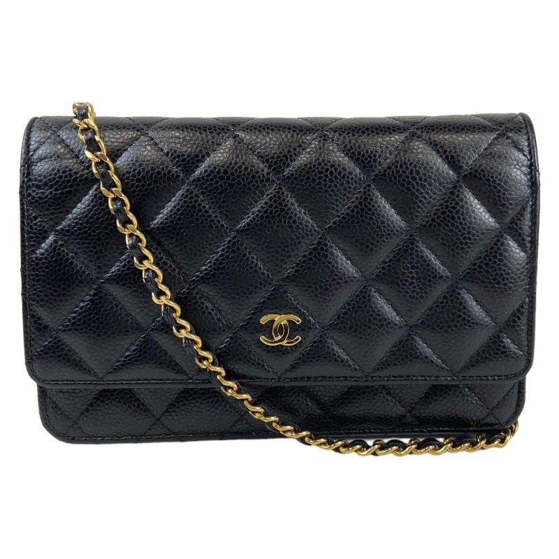 シャネル CHANEL マトラッセ チェーンウォレット AP0250 ブラック ...