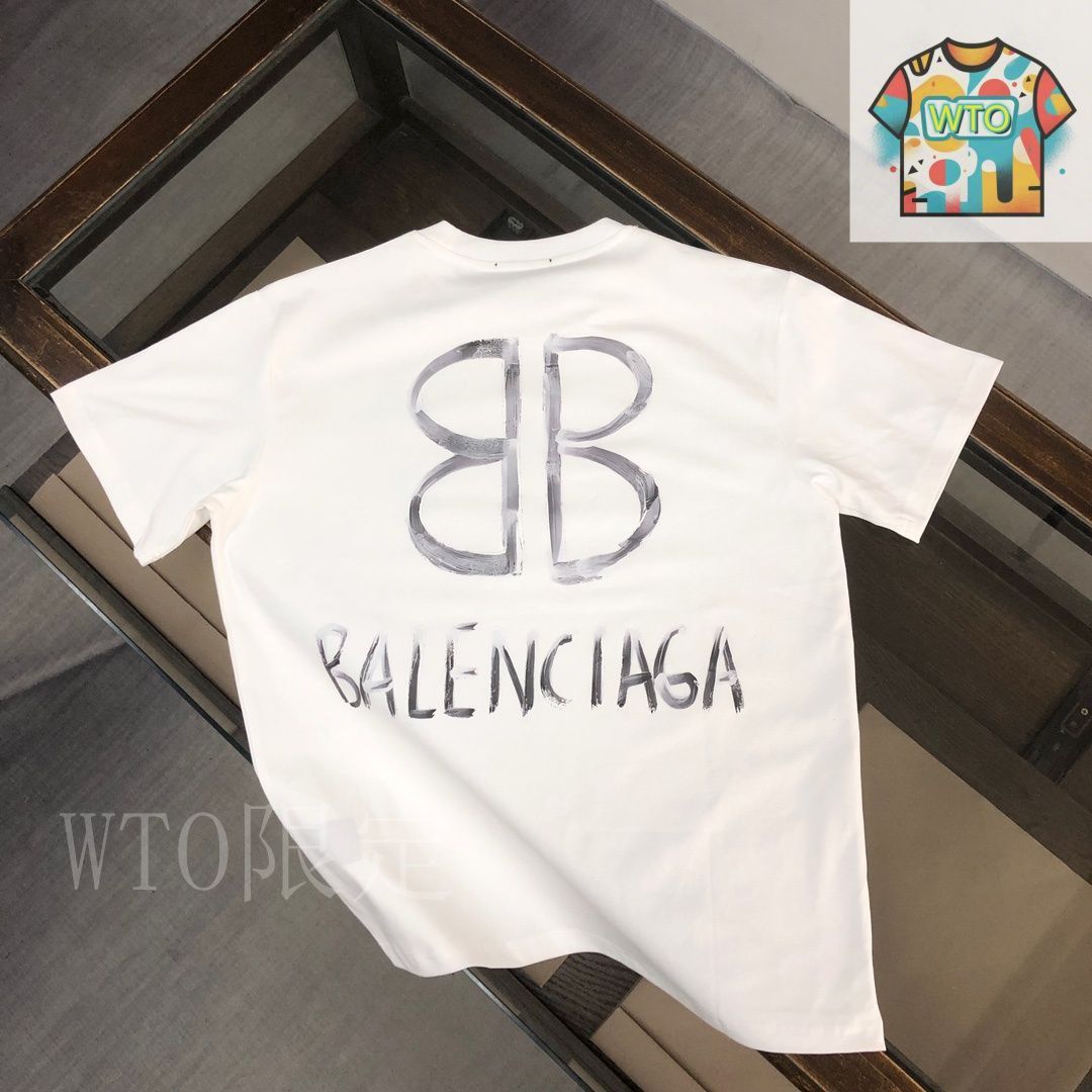 今日特価】BALENCIAGA 2025 ICON PRINT TEE（前後ロゴ T シャツ
