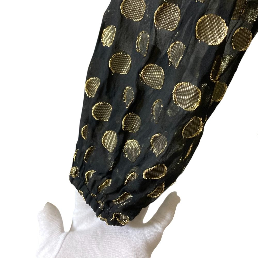 良品 DOLCE&GABBANA ドルチェアンドガッバーナ ドット シルク シアー  