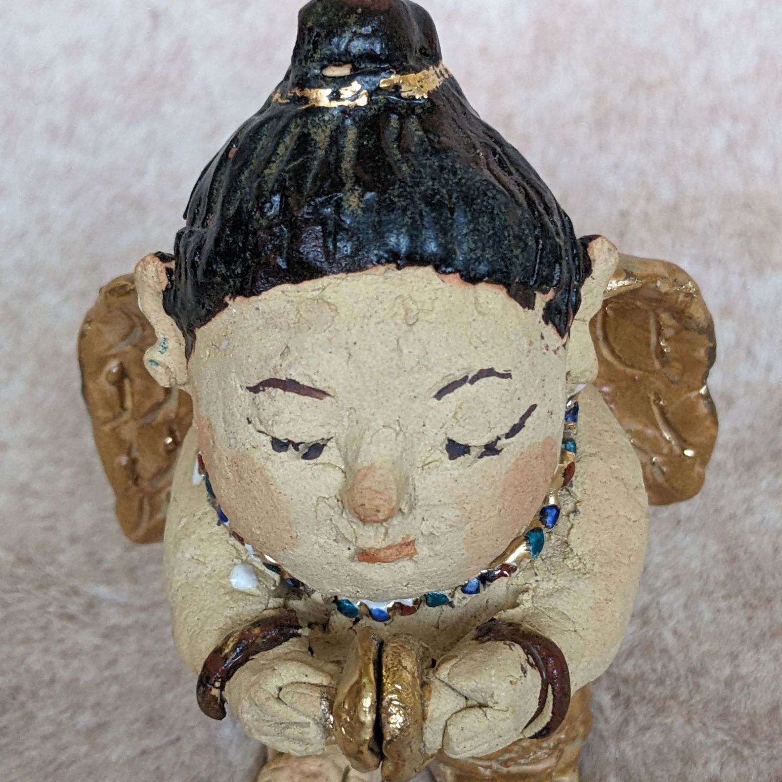 ささきようこさん作 陶人形 迦陵頻伽 鐘 - メルカリ