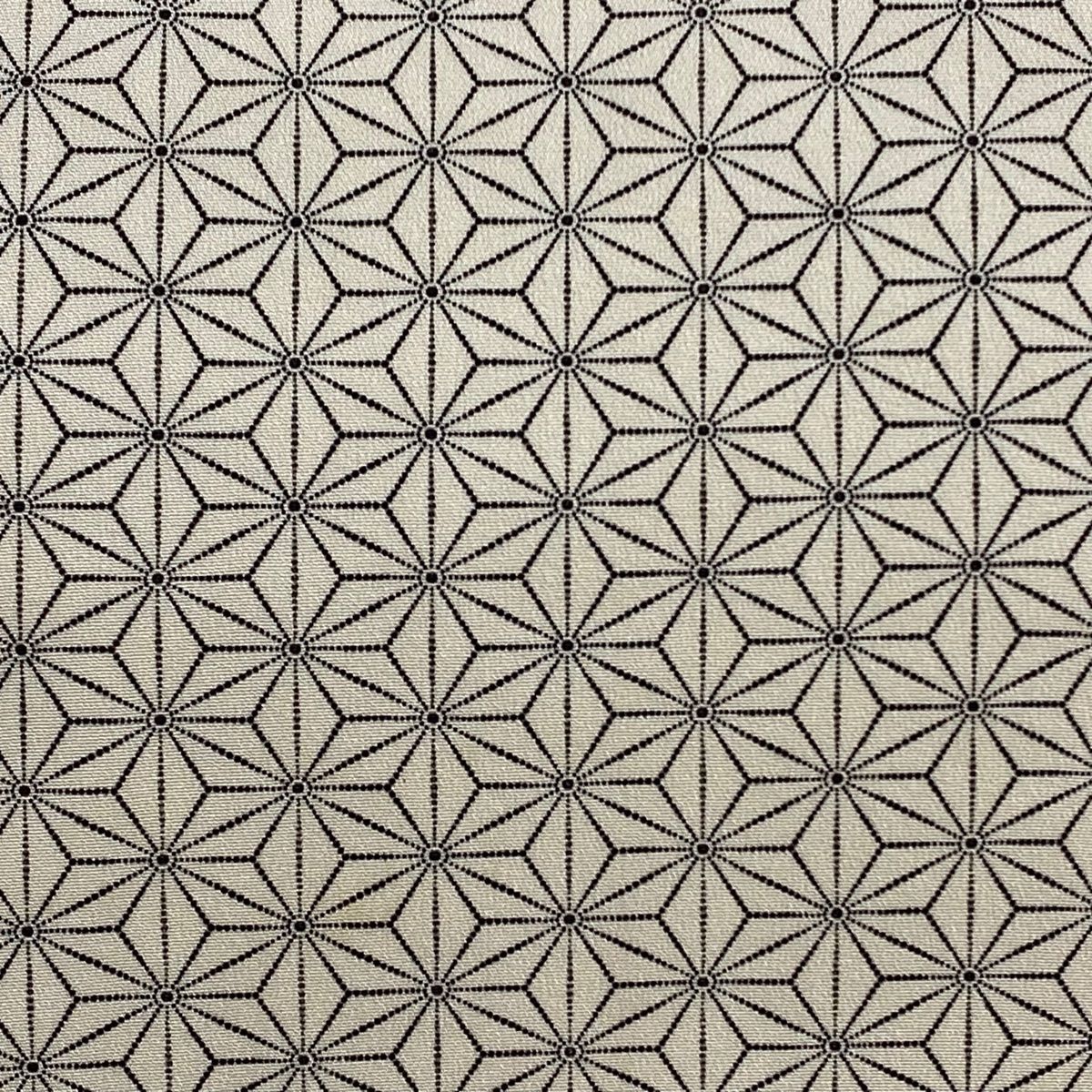 名古屋帯 秀品 麻の葉 クリーム 正絹