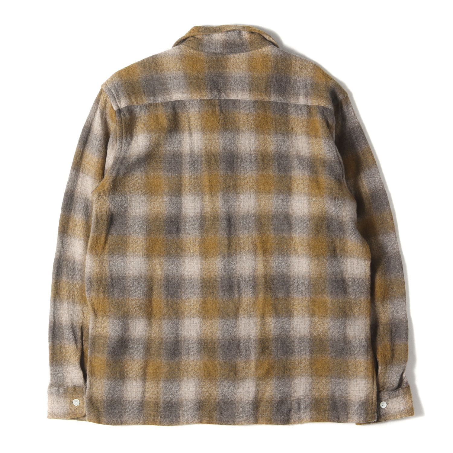 美品 STANDARD CALIFORNIA スタンダードカリフォルニア シャツ サイズ:L / オンブレチェック オープンカラー ウールシャツ  (Wool Check Shirt) / ブラウン系 / トップス カジュアルシャツ【メンズ】 - メルカリ