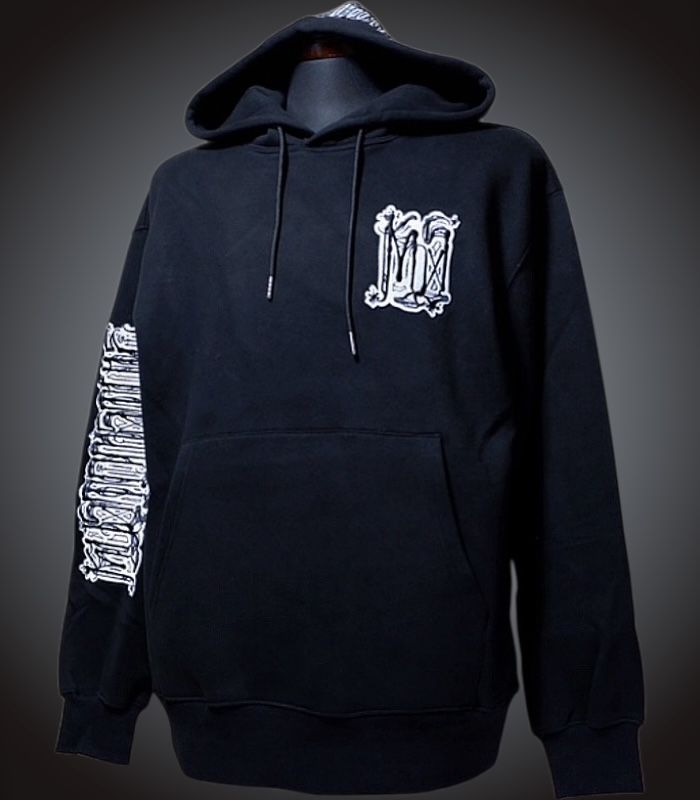 kustomstyle スウェットプルオーバーパーカー 10.0oz 裏起毛 (KSP2520BK) chavo logo pullover hoodie カラー：ブラック 16,940円(内税)