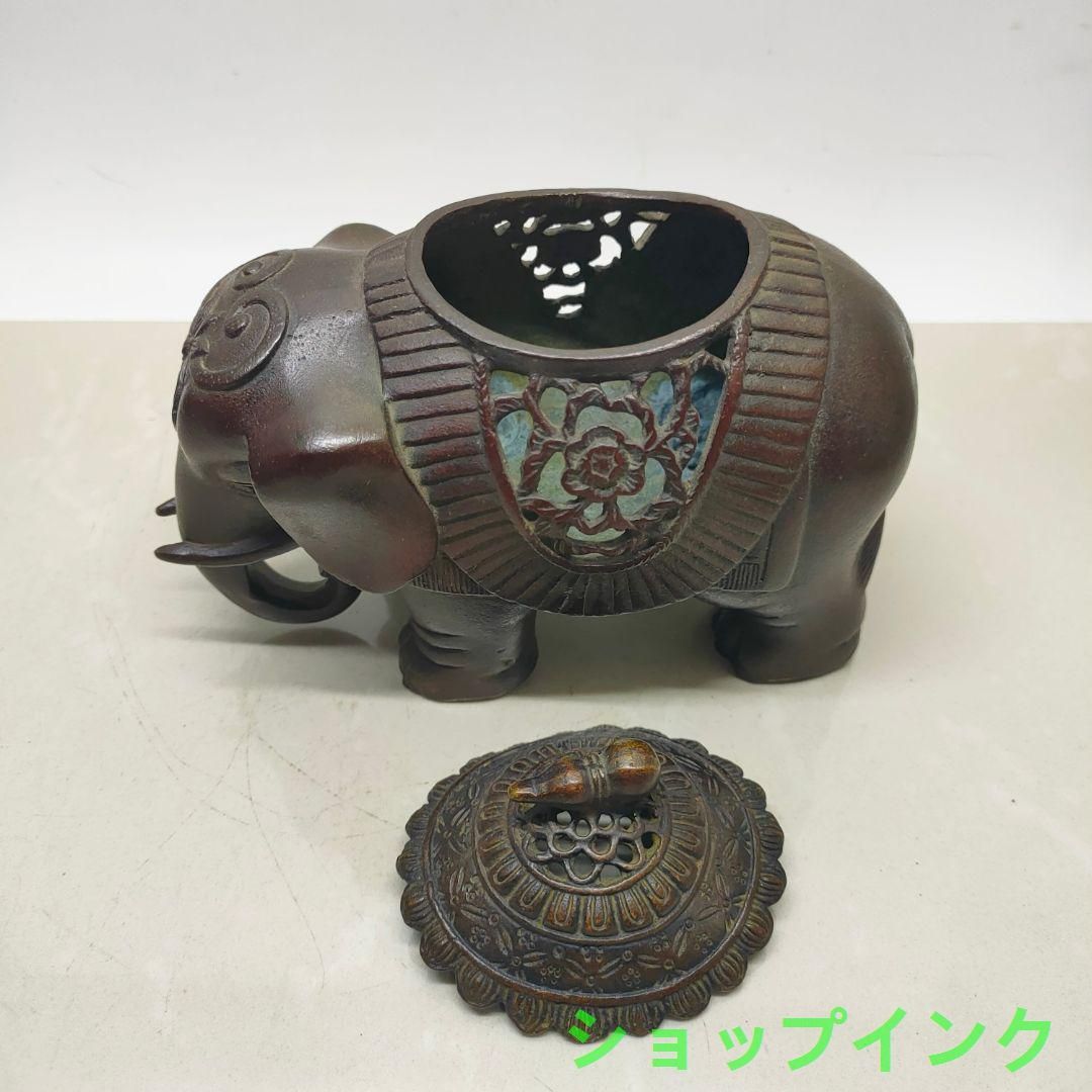 めでたい如意銅象 香炉 工芸品 美術品 置物 - メルカリ