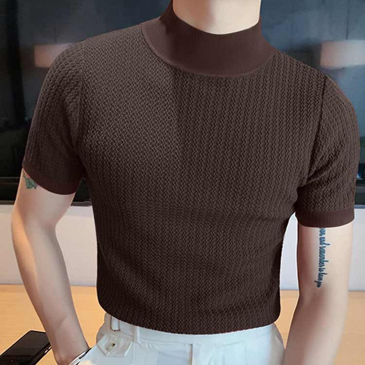 ストレッチ ニット ハイネック ハイネック 半袖Tシャツ 楽天市場】ハイネック 半袖 レディース tシャツ フィット 半袖t