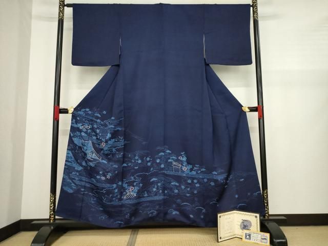 平和屋着物○藍造り国選定無形文化財 藍師・佐藤昭人