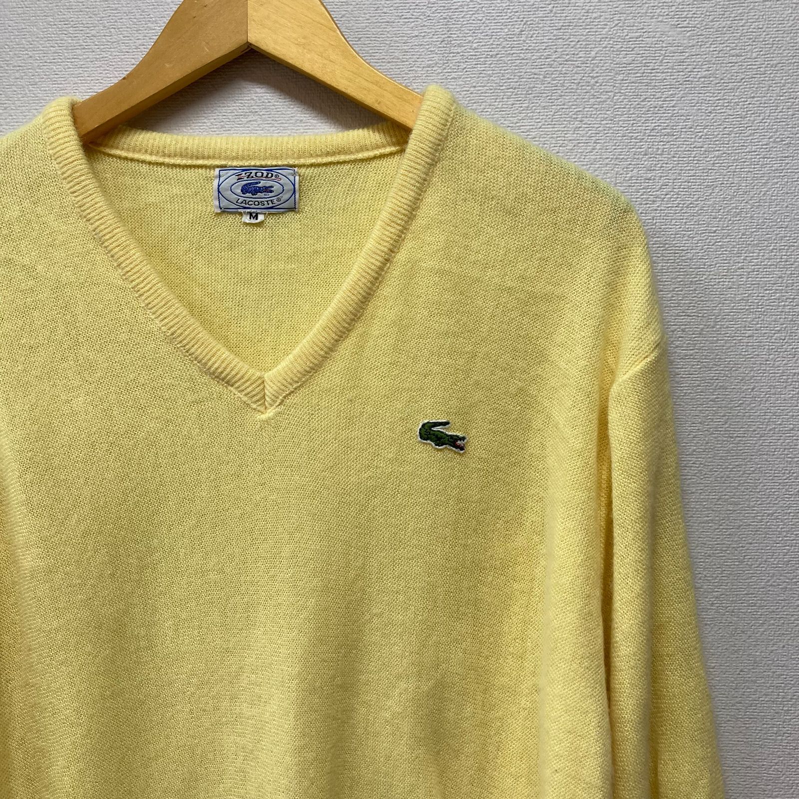 古着 L ラコステ LACOSTE ワンポイントロゴ 90年代 90