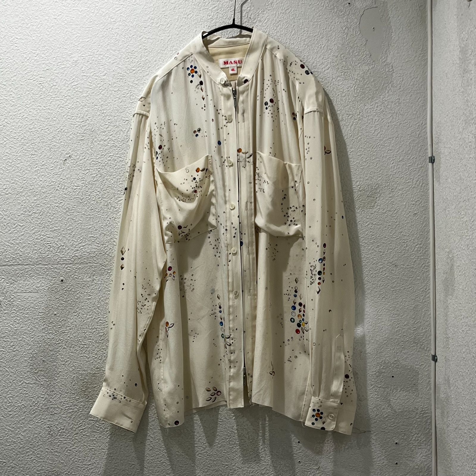 MASU エムエーエスユー ZIP-UP GALAXY SILK SHIRT シルクシャツ SIZE 