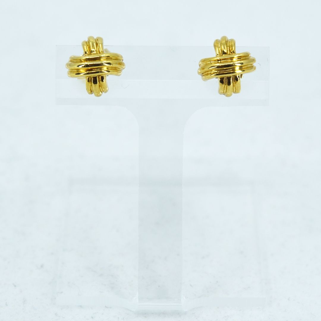 ティファニー Tiffany-Co K18 シグネチャーピアス