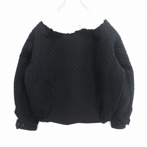 wu ワンダフルワールド KANEKO ISAO カネコイサオ ブルゾン 黒 白 キルティング フリル リボン 972565 k01