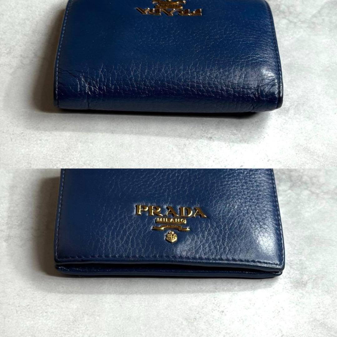 PRADA プラダ / ヴィッテログレインコンパクトウォレット 二