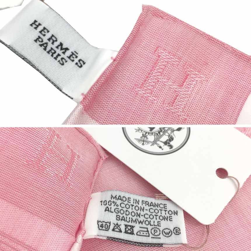 新品　HERMES　エルメス　ハンカチ　ジャカード H パッサン　aq10512 新品 HERMES エルメス ハンカチ ジャカード H パッサン コットン