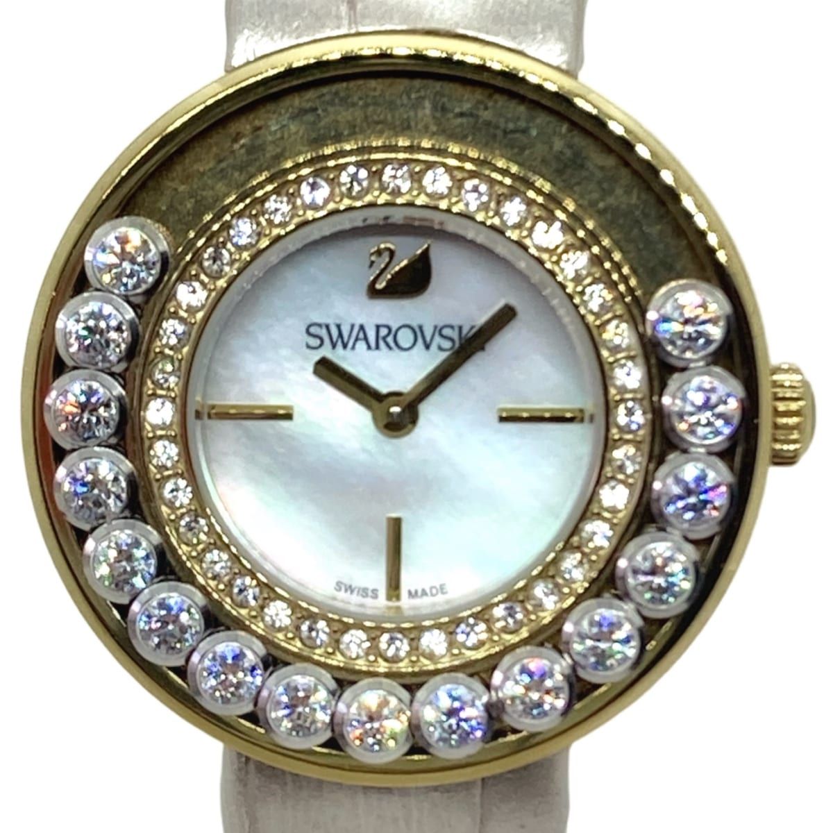 SWAROVSKI(スワロフスキー) 腕時計 ラブリークリスタル 5027203 レディース スワロフスキークリスタルベゼル ホワイトシェル