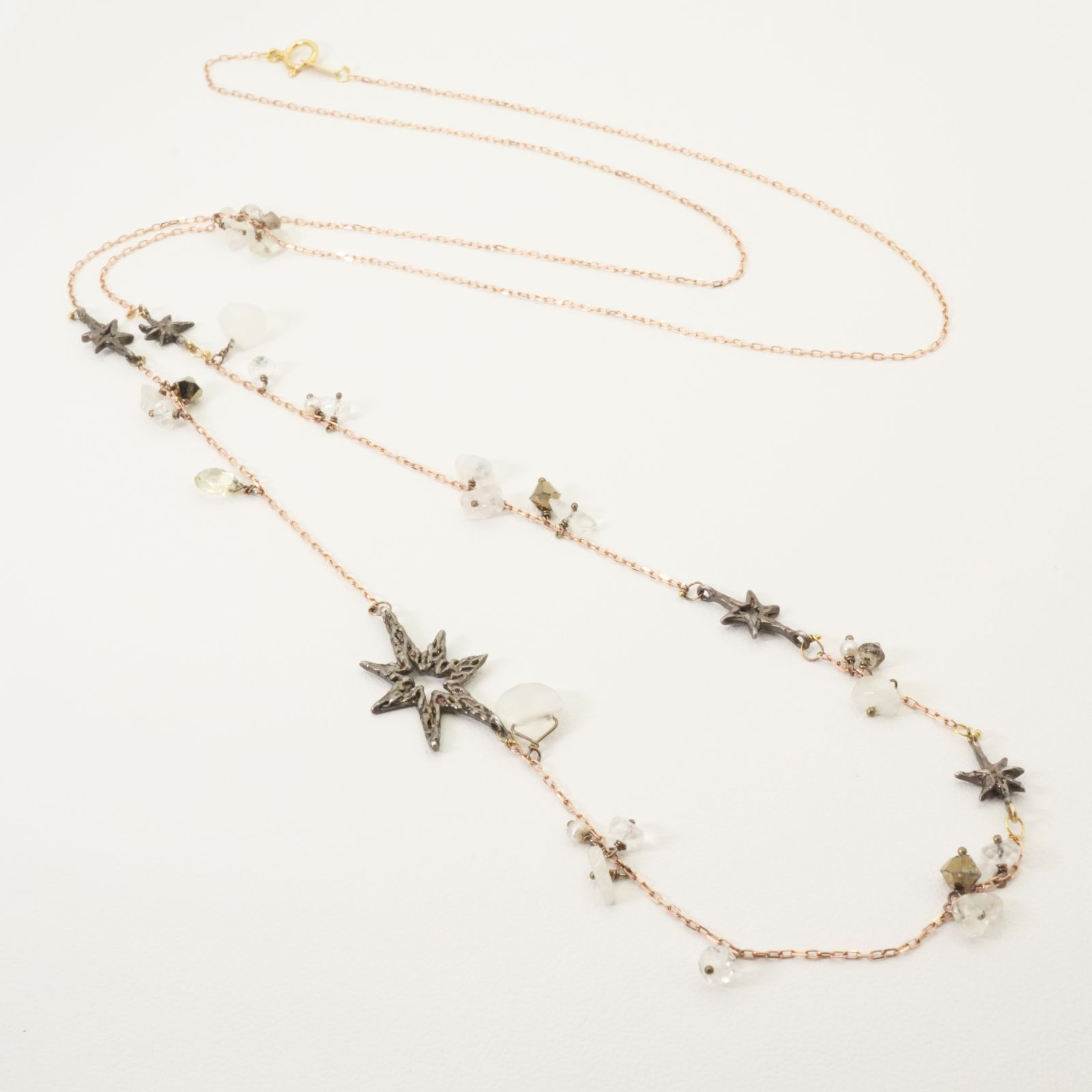 アトリエカオル ストーン ロング ネックレス K18×K10/24-5721M - メルカリ 