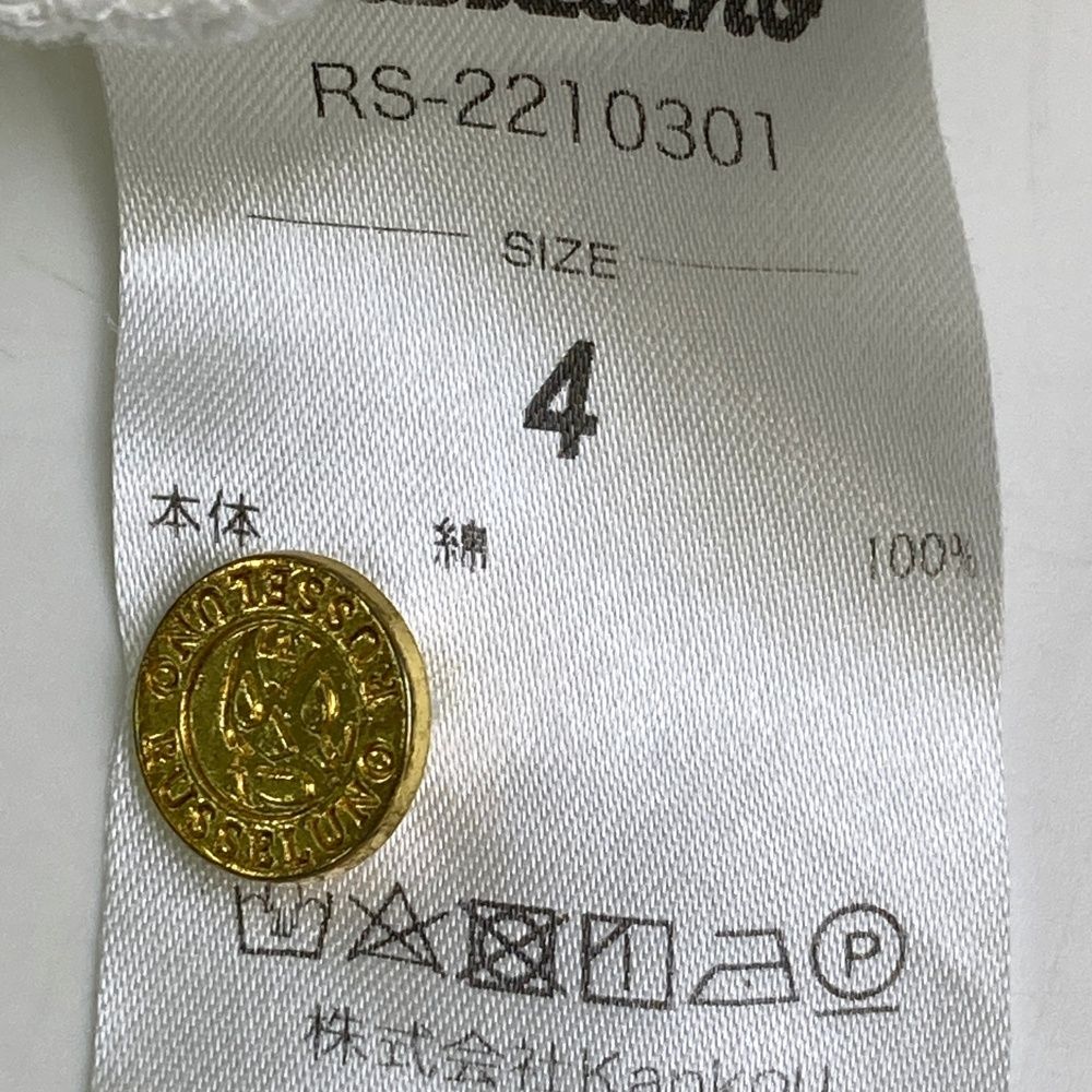 RUSSELUNO - S/S LOGO MOCKNECK SHIRT (SOLID) / ソリッド