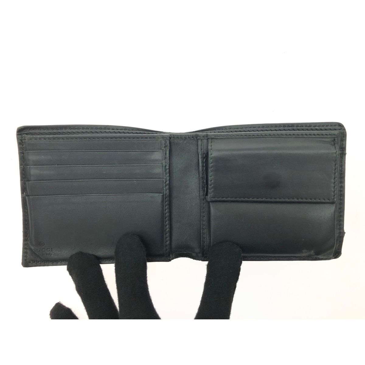 ▽▽GUCCI グッチ メンズ 二つ折り財布 キングスネークプリント