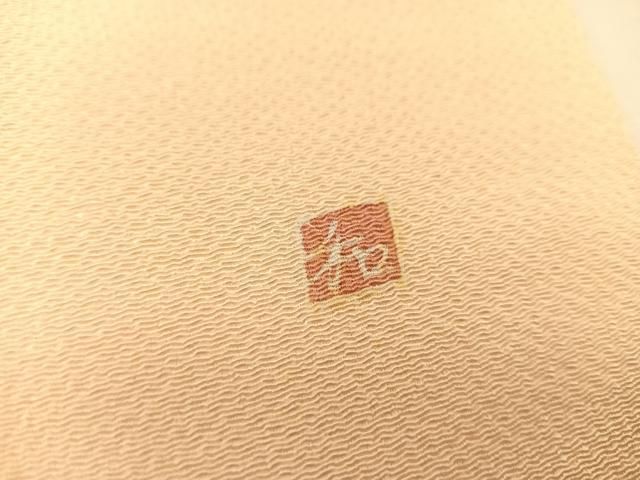 鈴乃屋扱いの九寸名古屋帯　草花文　金彩　鬼しぼ縮緬　着物a 平和屋着物○九寸名古屋帯 地紙鳳凰花文 金糸 銀通し地 鈴乃屋