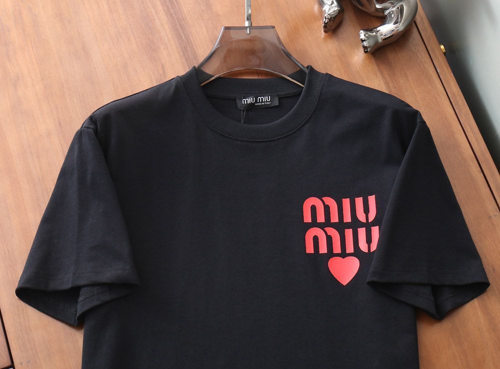 hisa様★専用★miu miu ブラック Tシャツ Sサイズ Miu Miu ジャージー Tシャツ セット | ブラック | FARFETCH JP