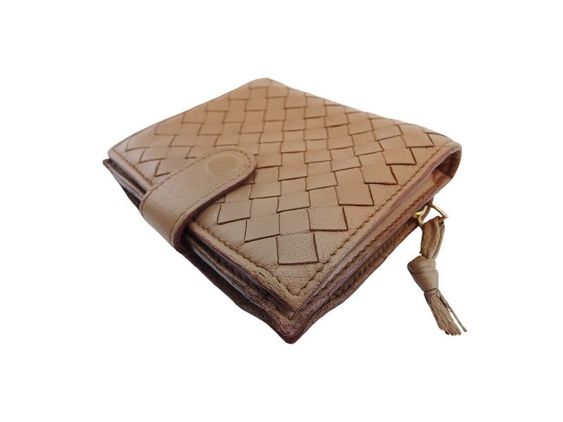 ボッテガヴェネタ 二つ折り財布 イントレチャート ブラウン ボッテガ