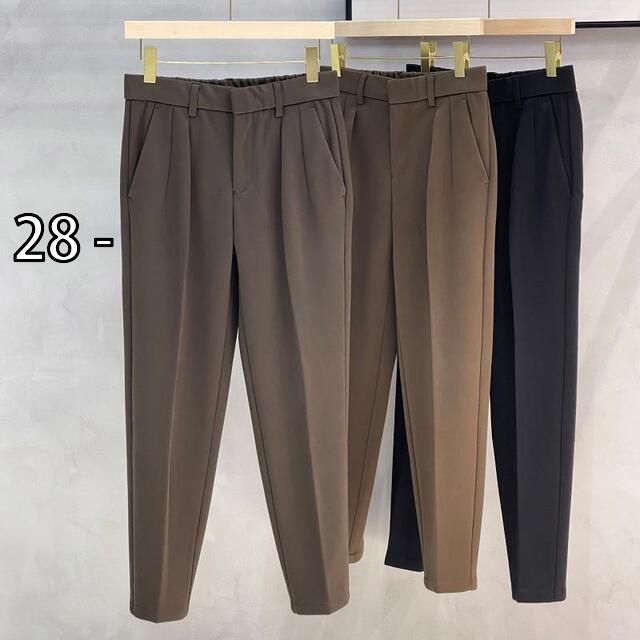 [28 -]秋冬 コーデ メンズ  服 シンプル ファッション オシャレ 大人 かっこいい 大きいサイズ ストリート 紳士服  暖かい ウール パンツ カジュアル 九分丈 スムーズ 抗シワ ノー アイロン