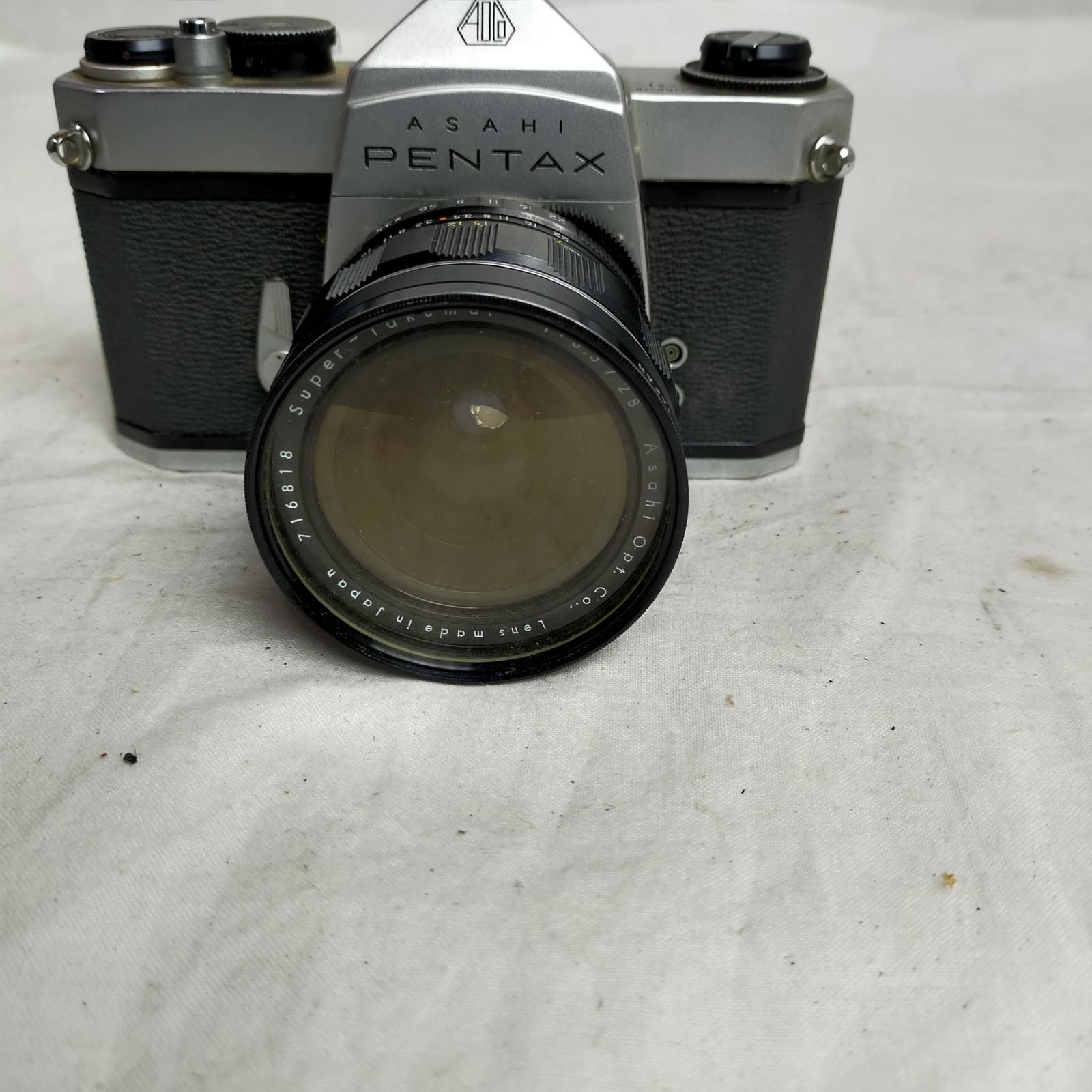 希少品☆当時物カメラ PENTAX [ SL ] 1:3.5/28 スーパータクマー 革 
