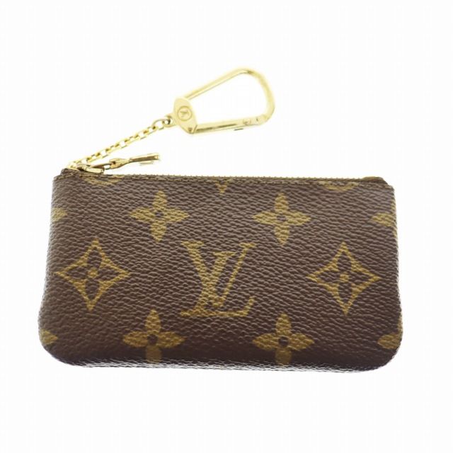 ルイヴィトン LOUIS VUITTON モノグラム ポシェット クレ キーホルダー付 コインケース M62650 茶 ブラウン ブランド古着ベクトル AA ▲