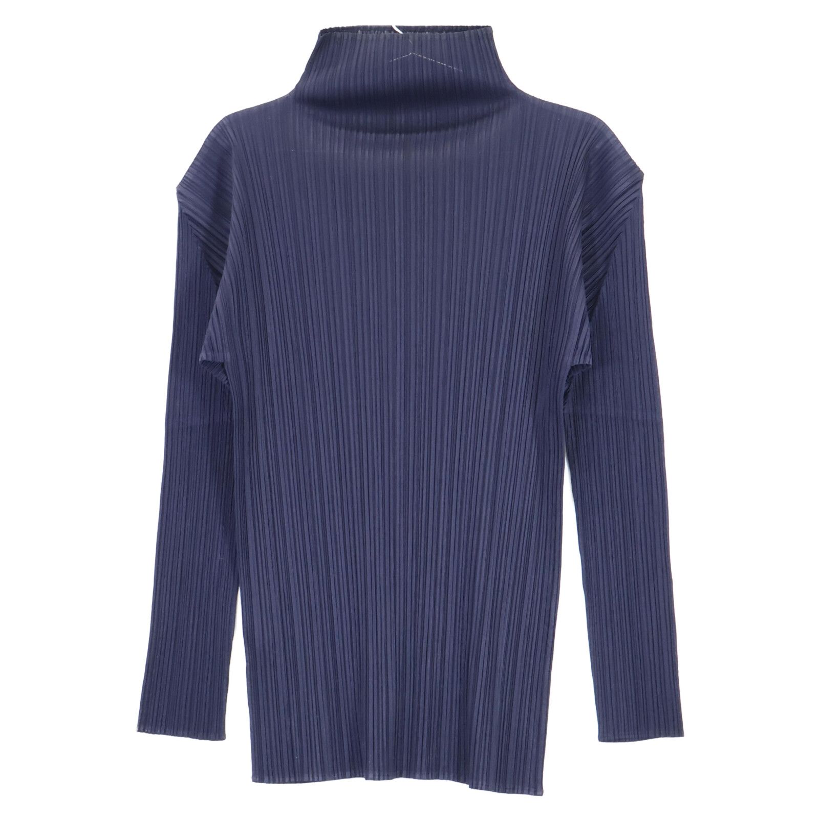  PLEATS PLEASE プリーツプリーズ PP 04-JK 604 ネイビー ポリエステル ハイネックロングスリーブプリーツカットソー 4 アンサンブル トップス