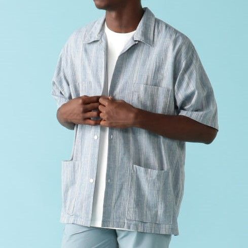 Pilgrim Surf+Supply ピルグリム サーフ+サプライ 23AW McCarthy Popover Shirt ブラッシュドコットン プルオーバーシャツ XS OFF WHITE Pilgrim Surf+Supply ピルグリム サーフ+サプライ 23SS 日本製