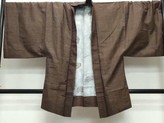 売り超安い 平和屋着物○男性 紬 霞文 キングサイズ 正絹 逸品 未使用