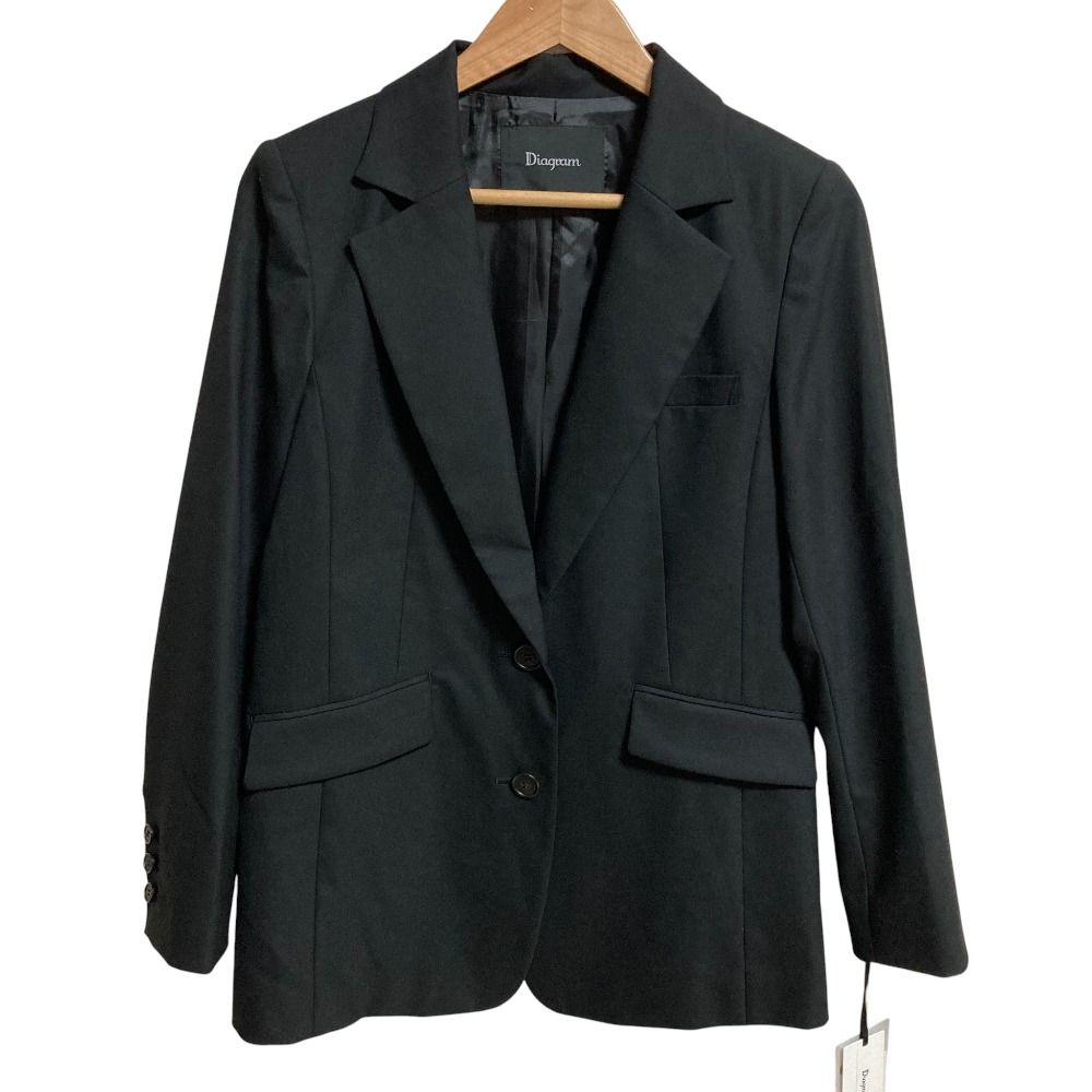 未使用 23AW Diagram ダイアグラム グレースコンチネンタル シングルテーラージャケット 0323301181 サイズ38 ブラック レディース 古着  USED