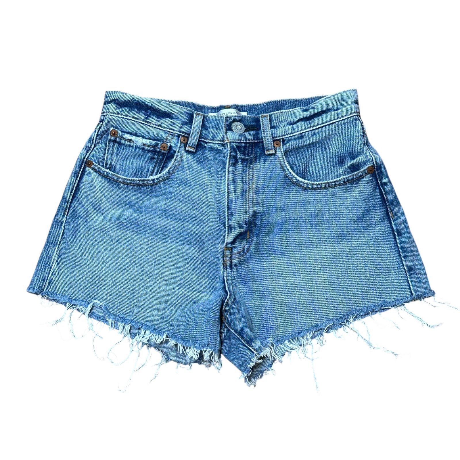 MOUSSY デニム ショートパンツ ライトブルー レディースS サイズ1