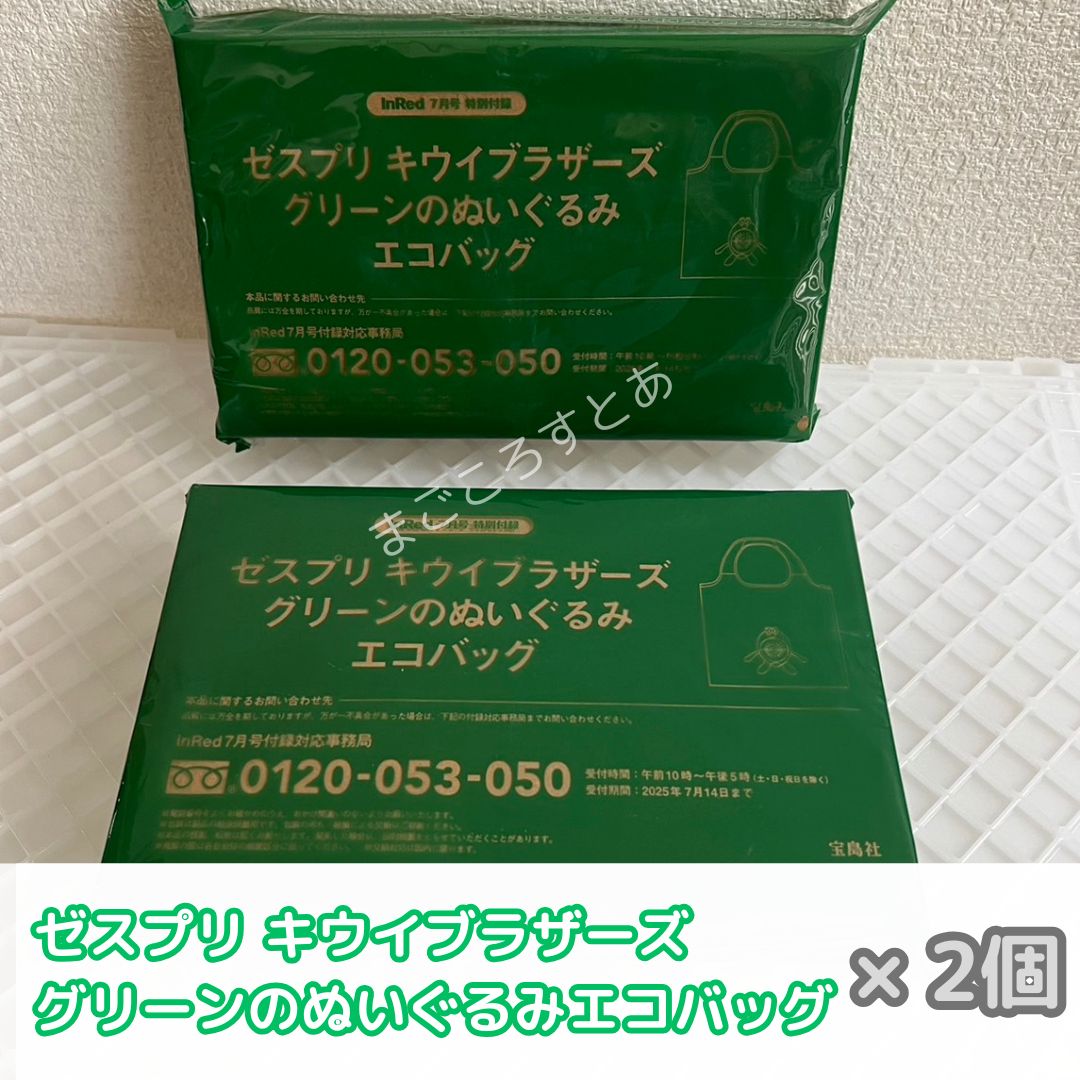 ゼスプリキウイブラザーズマスコットとエコバッグセット ゼスプリ キウイブラザーズ ぬいぐるみ エコバッグ インレッド 7
