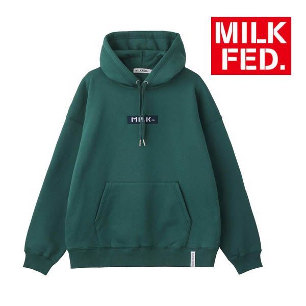 スウェット パーカー ミルクフェド MILKFED EMBROIDERED BAR