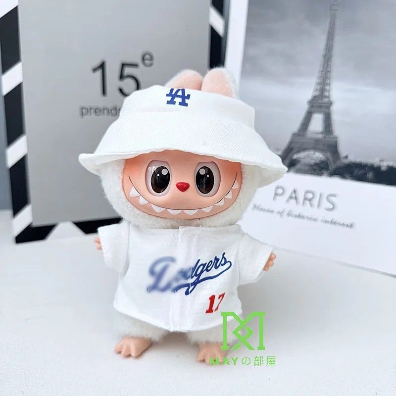 大谷くん Los Angeles Dodgers labubu着替えのみ 新品・即日発送】LABUBU dg コスチューム 17センチ ぬい服