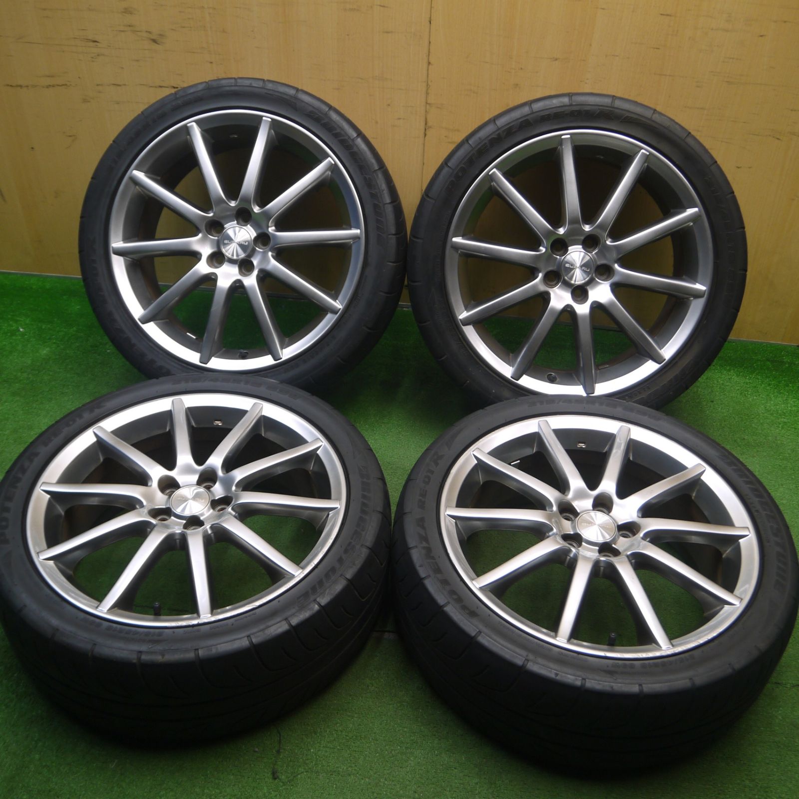 [送料無料] 4本価格スバル BP レガシィ 純正 215/45R18 ブリヂストン ポテンザ RE-01R 18インチ PCD100/5H5030504Hノ