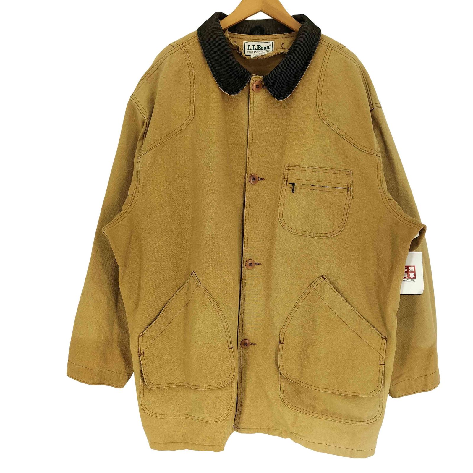 エルエルビーン L.L.Bean 80S Duck Hunting Jacket ダック ハンティング ジャケット カバーオール 隠しポケット 襟コーデュロイ メンズ import XXL
