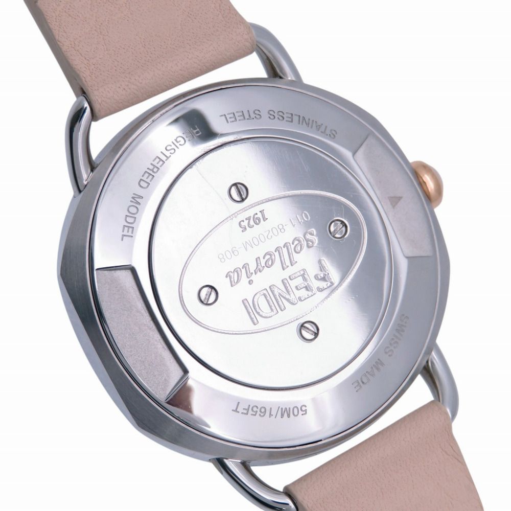 新品同様 フェンディ セレリア 80200M クオーツ 腕時計 SS/レザー  